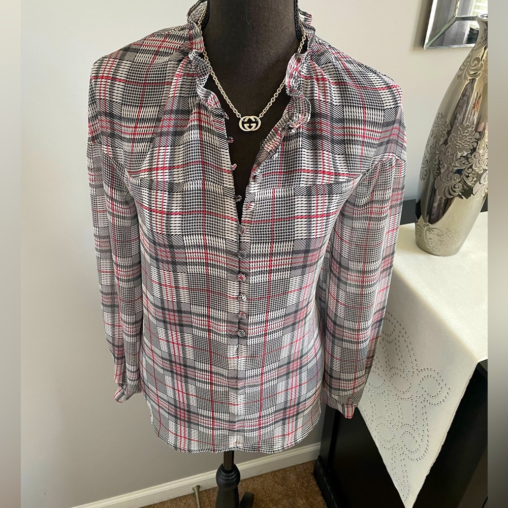 Express Plaid Blouse